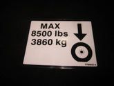 1706942 Decal, Max Tire Load | JLG